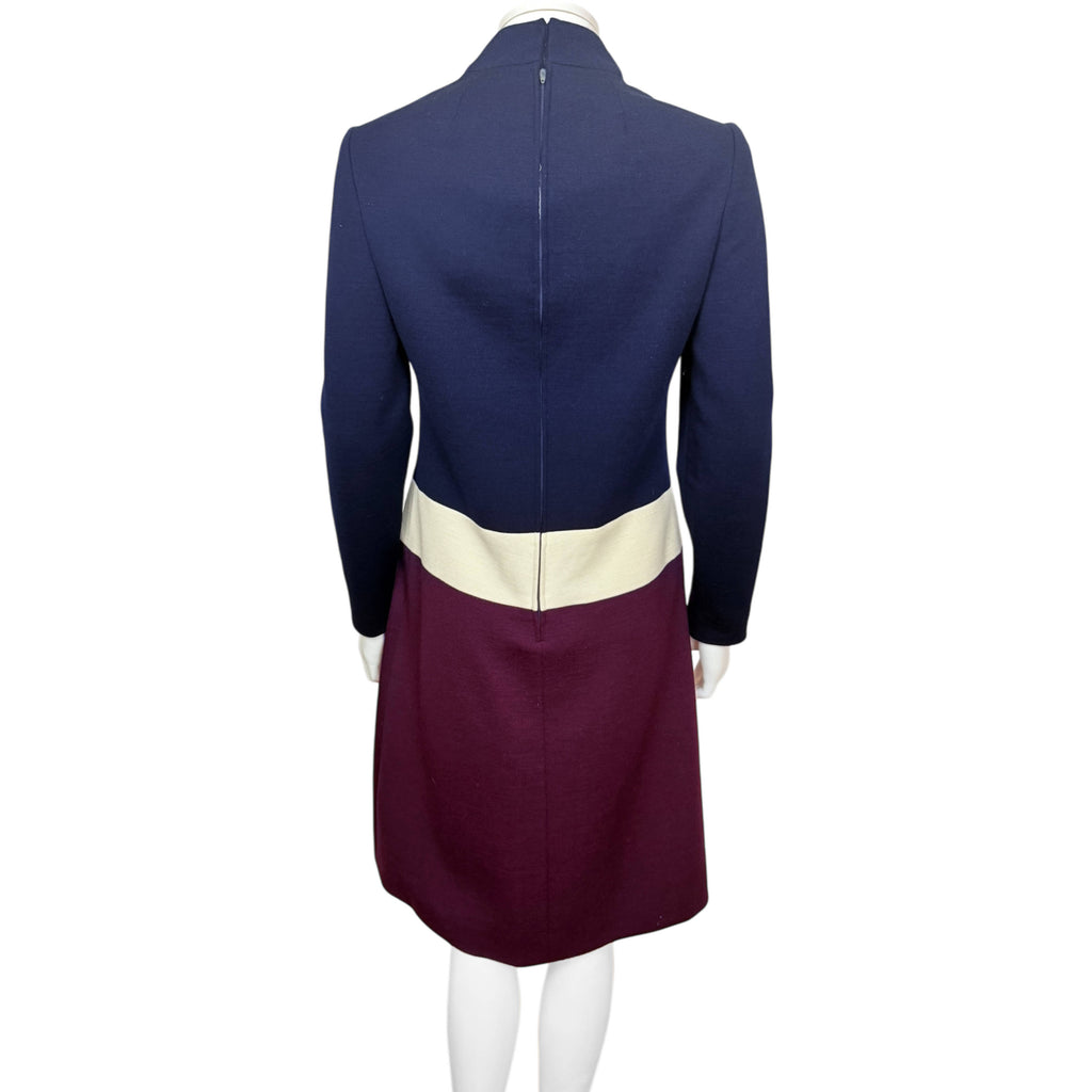1960s 70s Vintage Mod Dress Geometric Color Block Size 10&nbsp;