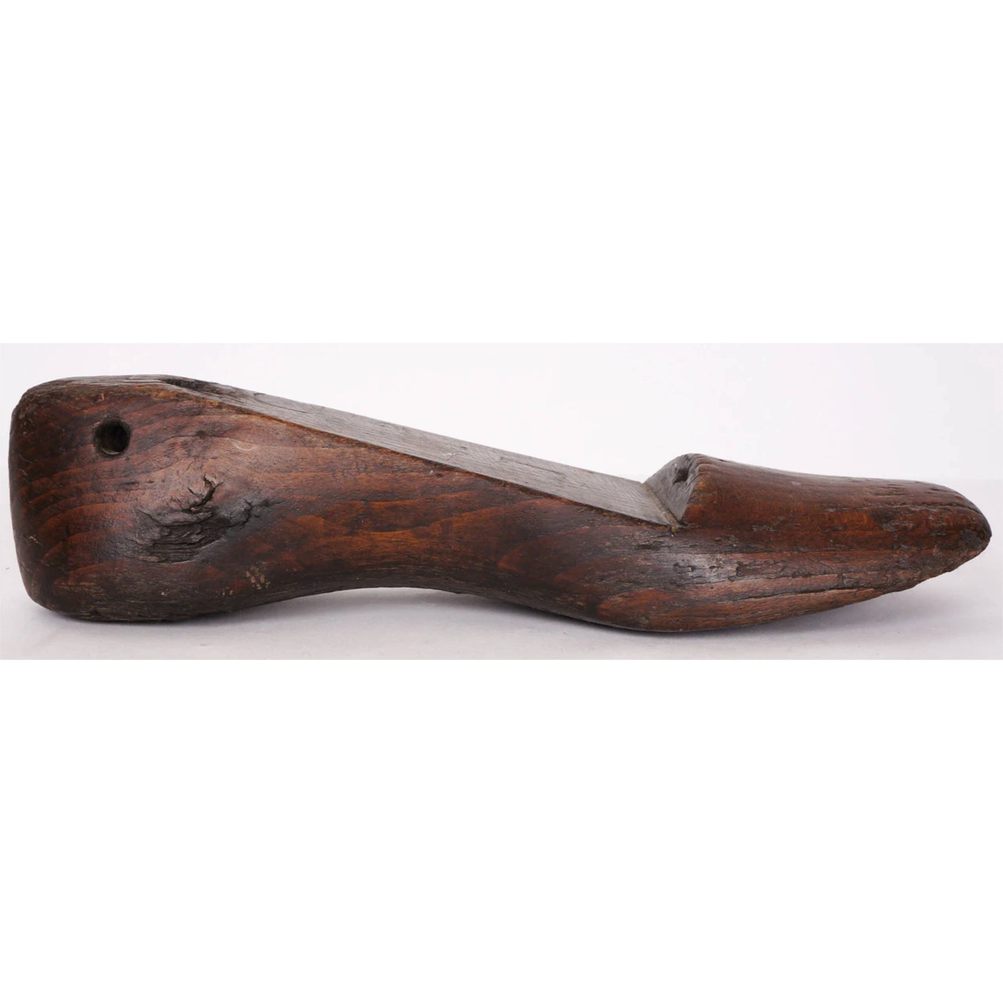 Antique Civil War Era Wood Shoe Last by Daniel Shoemaker Philadelphia