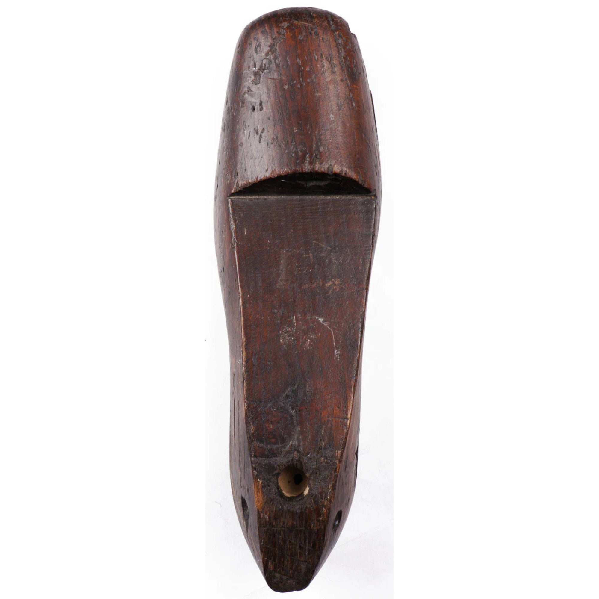 Antique Civil War Era Wood Shoe Last by Daniel Shoemaker Philadelphia