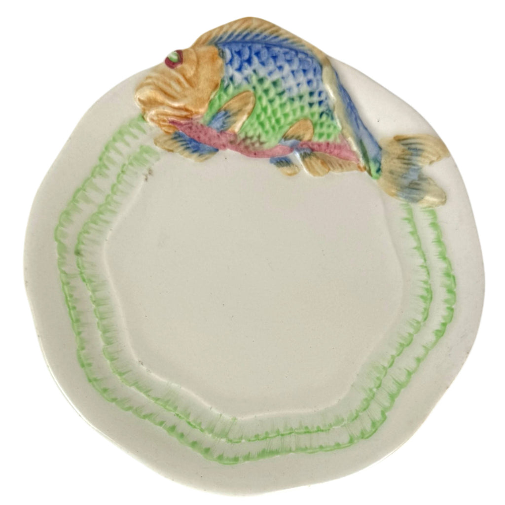 Clarice Cliff fish underplate with hand-painted decoration