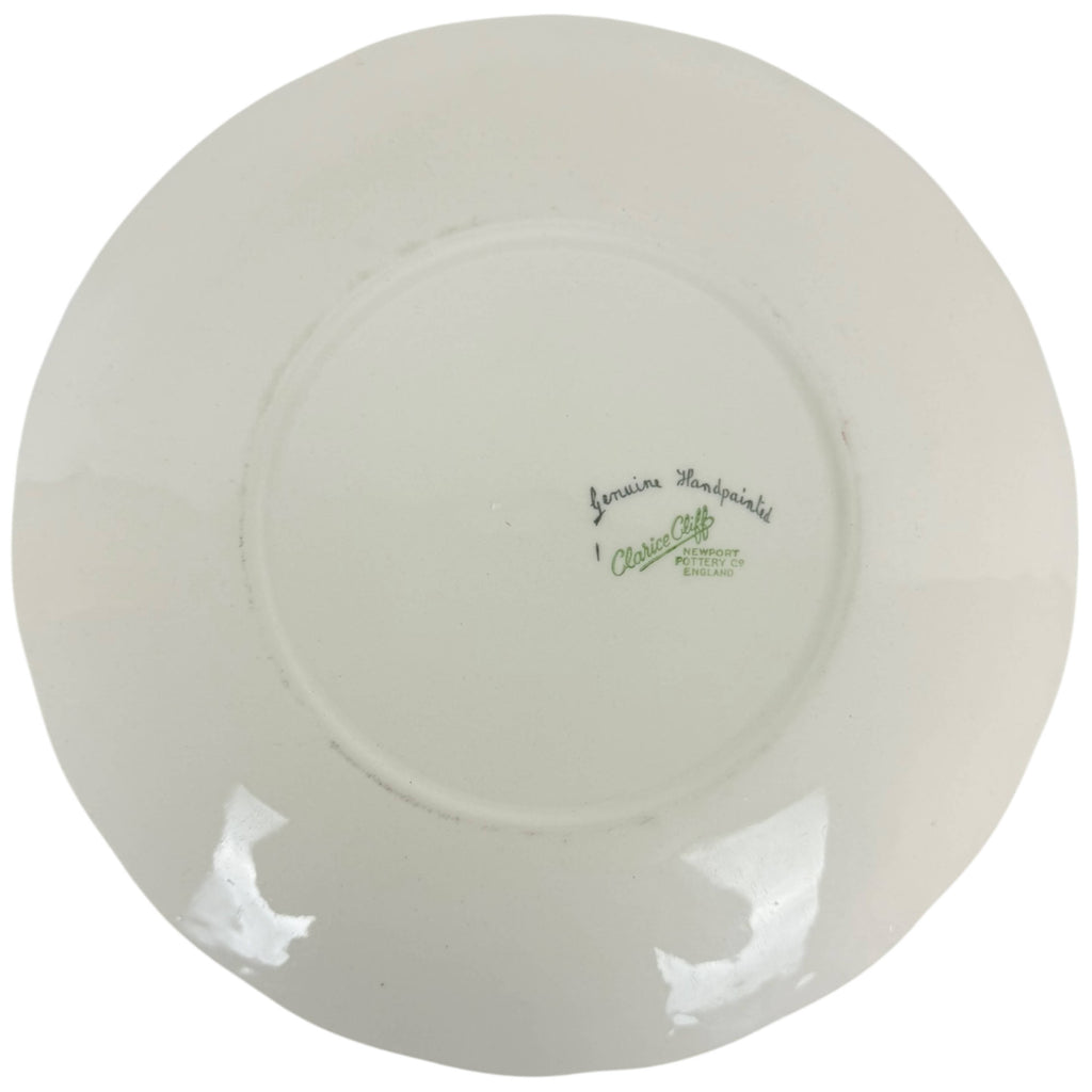 1940s Clarice Cliff Plate Handpainted Magnolia Newport Pottery