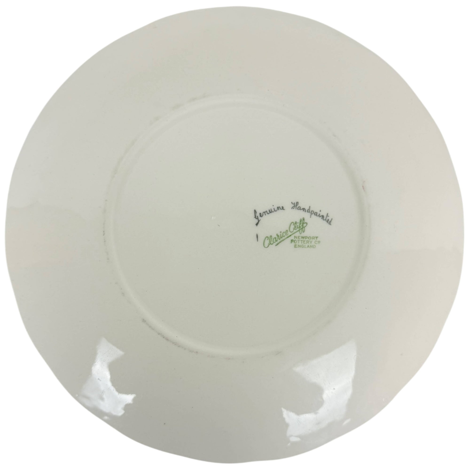 1940s Clarice Cliff Plate Handpainted Magnolia Newport Pottery