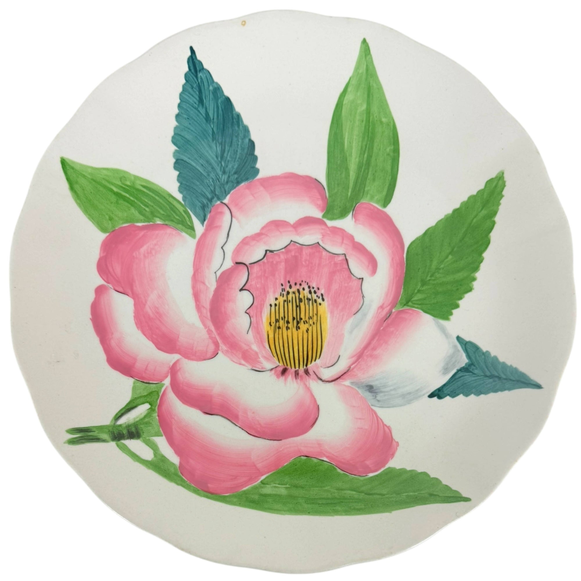 1940s Clarice Cliff Plate Handpainted Magnolia Newport Pottery