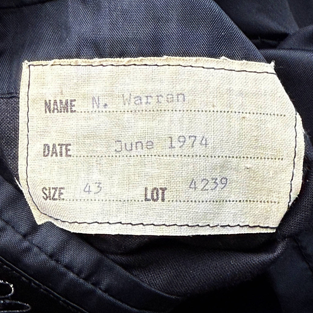 1974 Vintage Blue Tuxedo Jacket w Velvet Collar & Bowtie M L