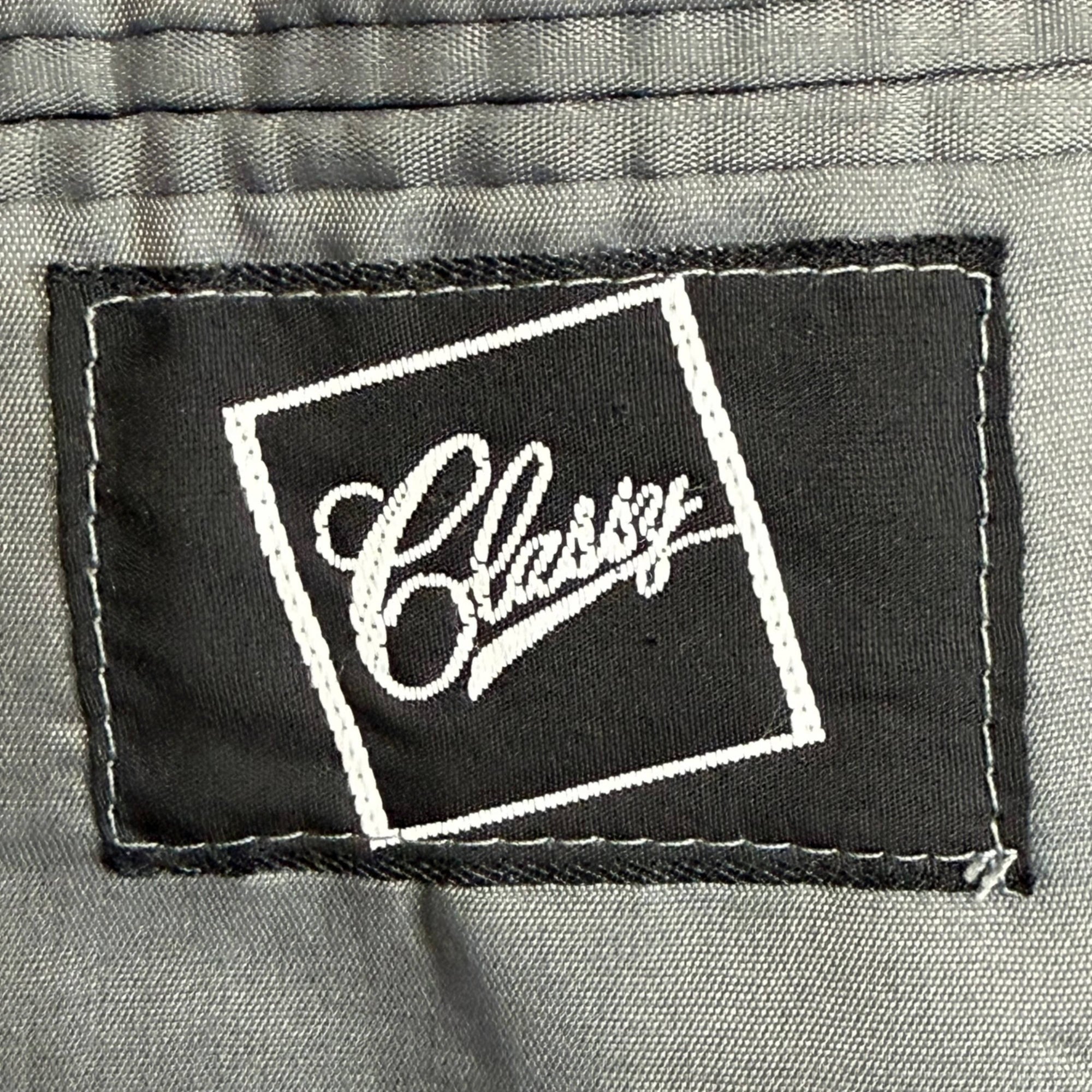 Vintage 1980s Dinner Jacket Silver Grey Block Pattern Size L