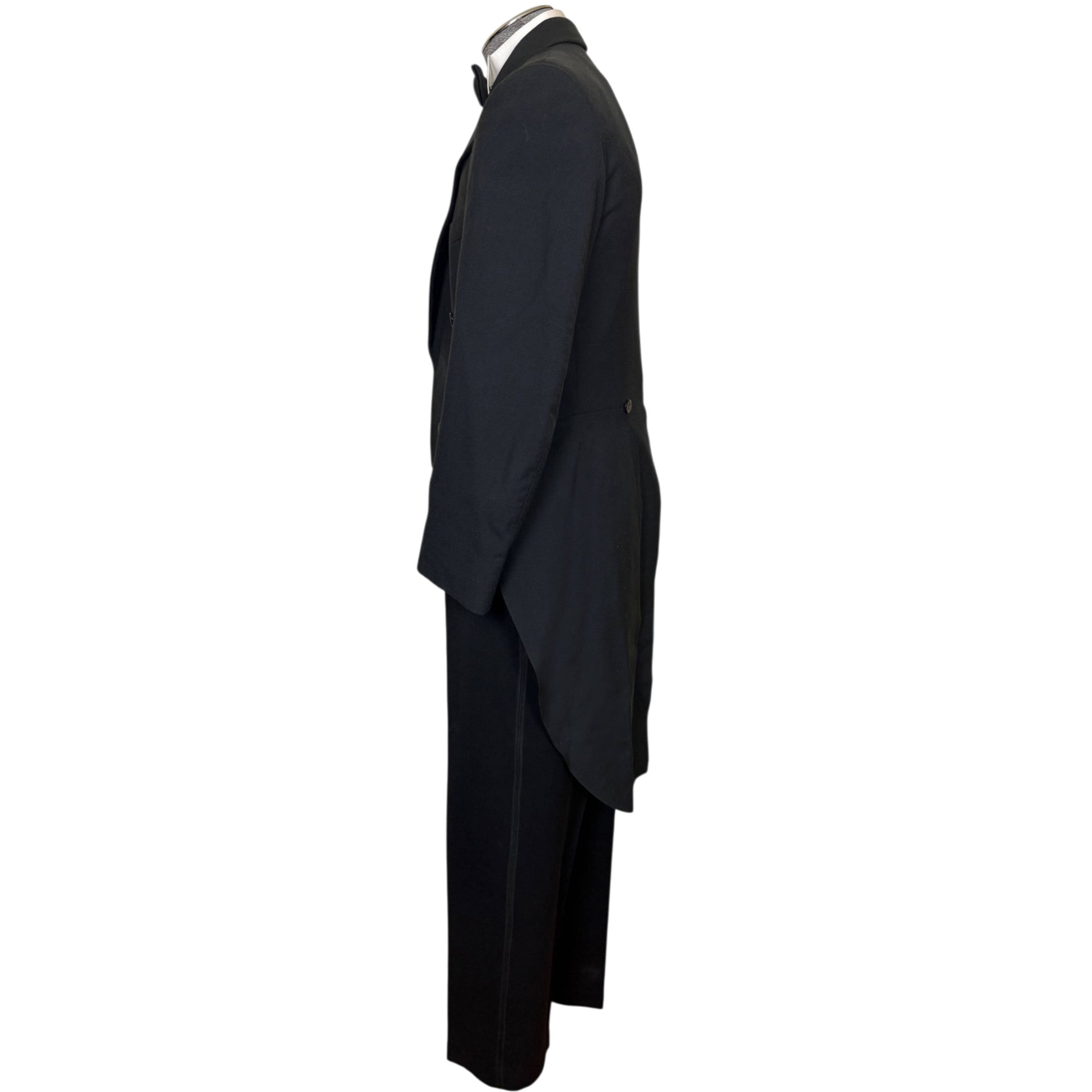 Side view of Classy Montreal tailcoat  showing long tails