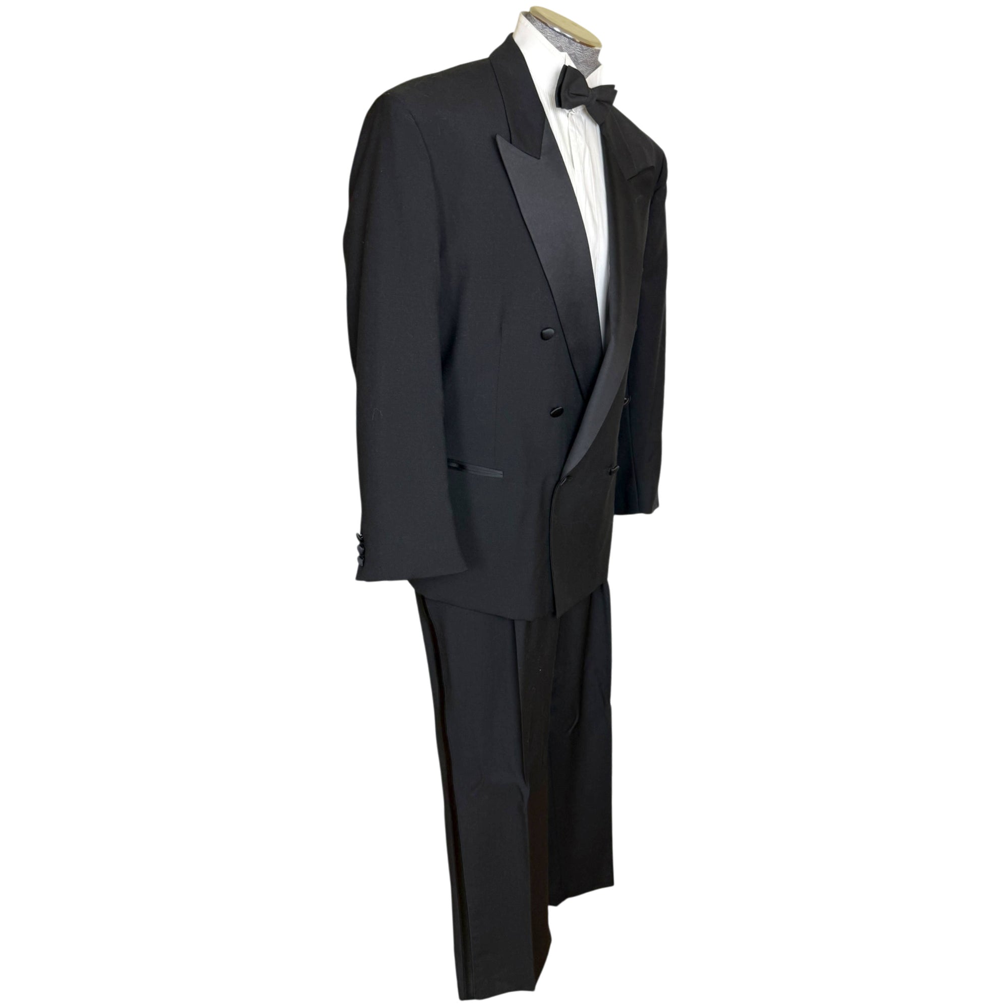 left side view of Vintage Yves Saint Laurent Wool Tuxedo 