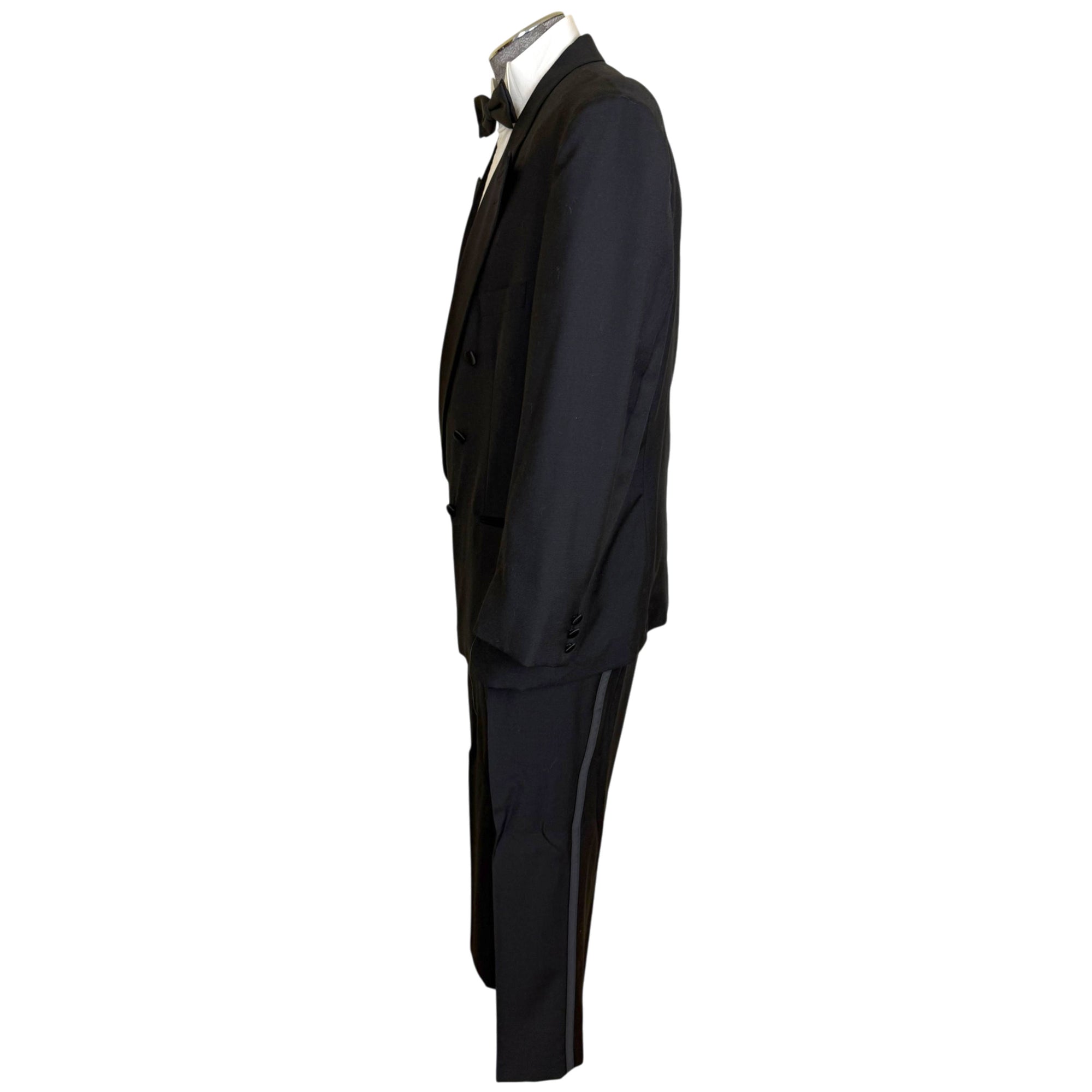 right side view of Vintage Yves Saint Laurent Wool Tuxedo 