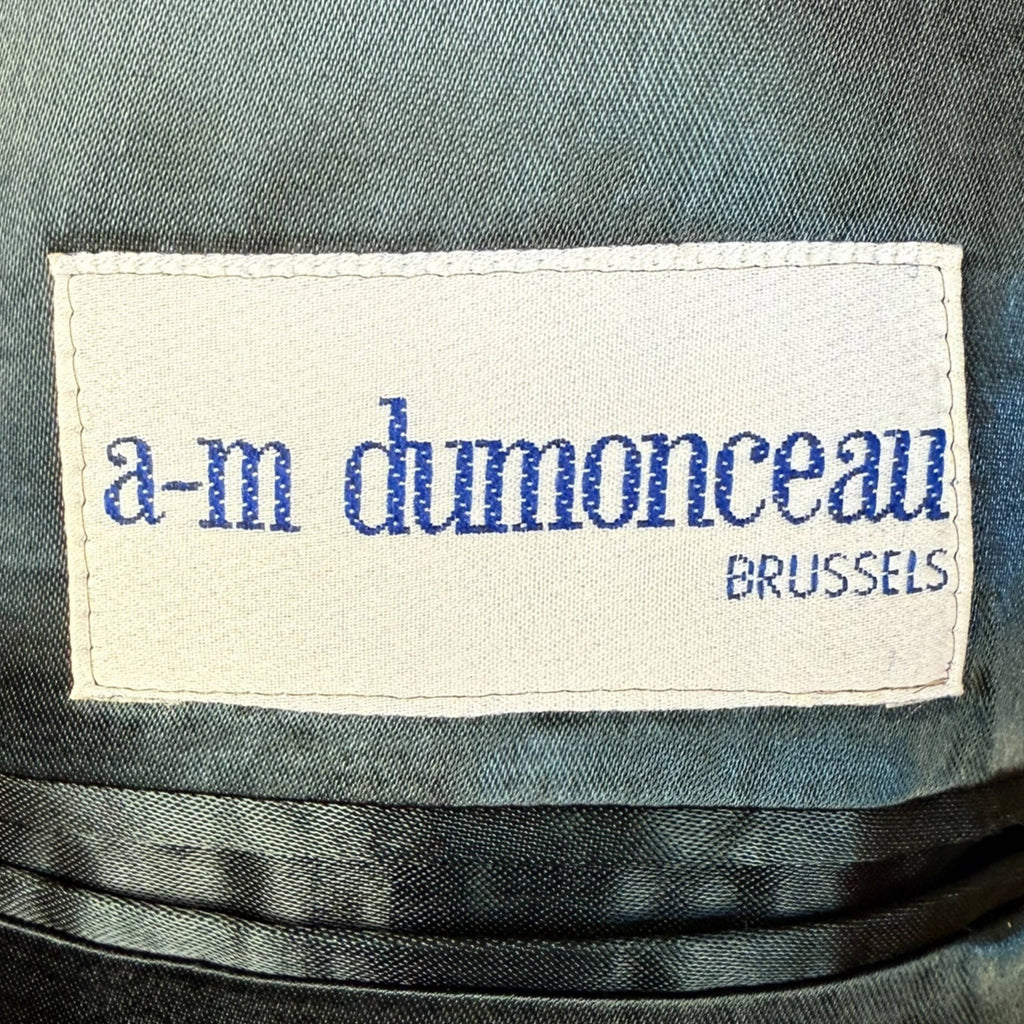 1980s 90s Vintage Italian Men’s Overcoat Navy Blue Size L