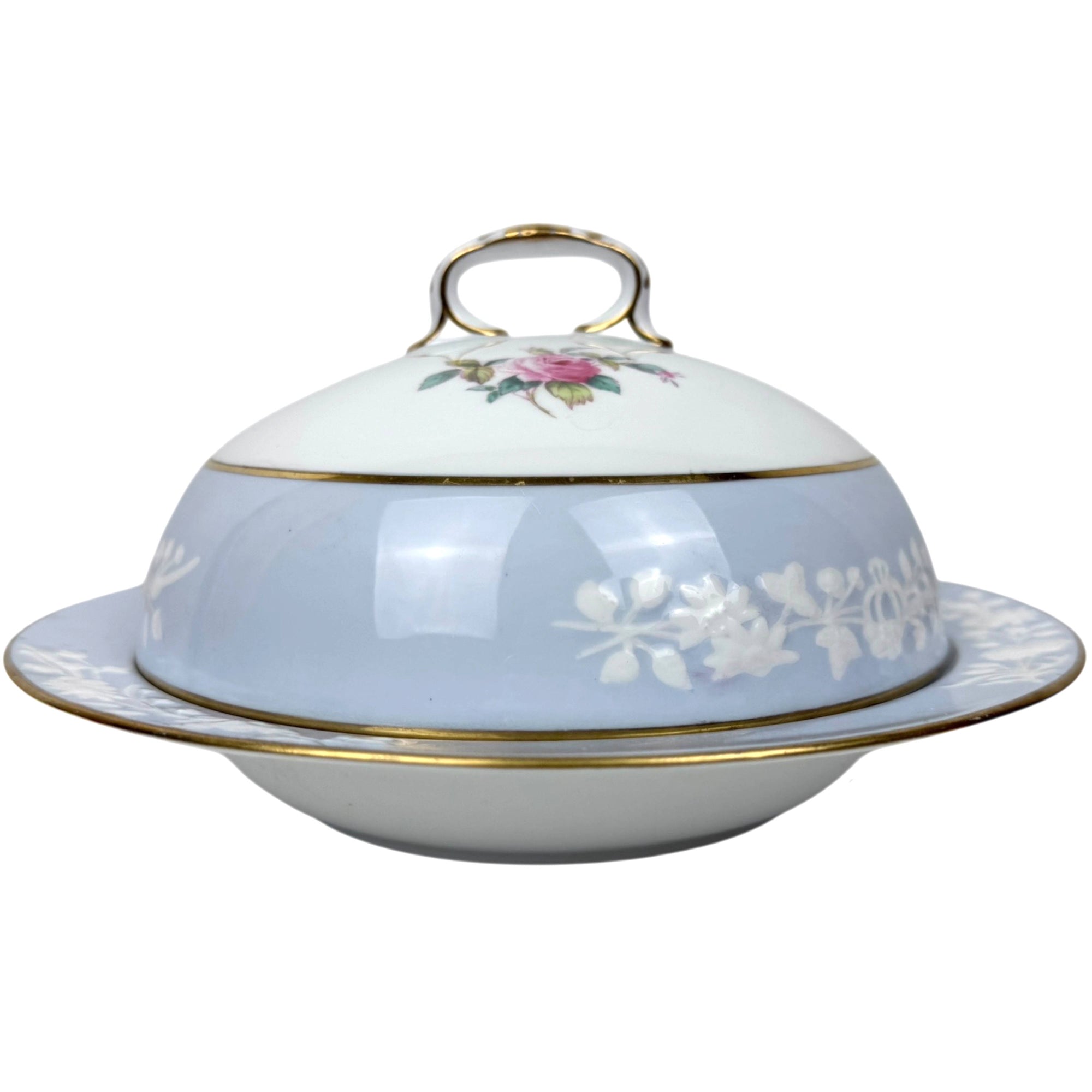 Vintage 1954 Spode Maritime Rose Lidded Muffin Dish Rare