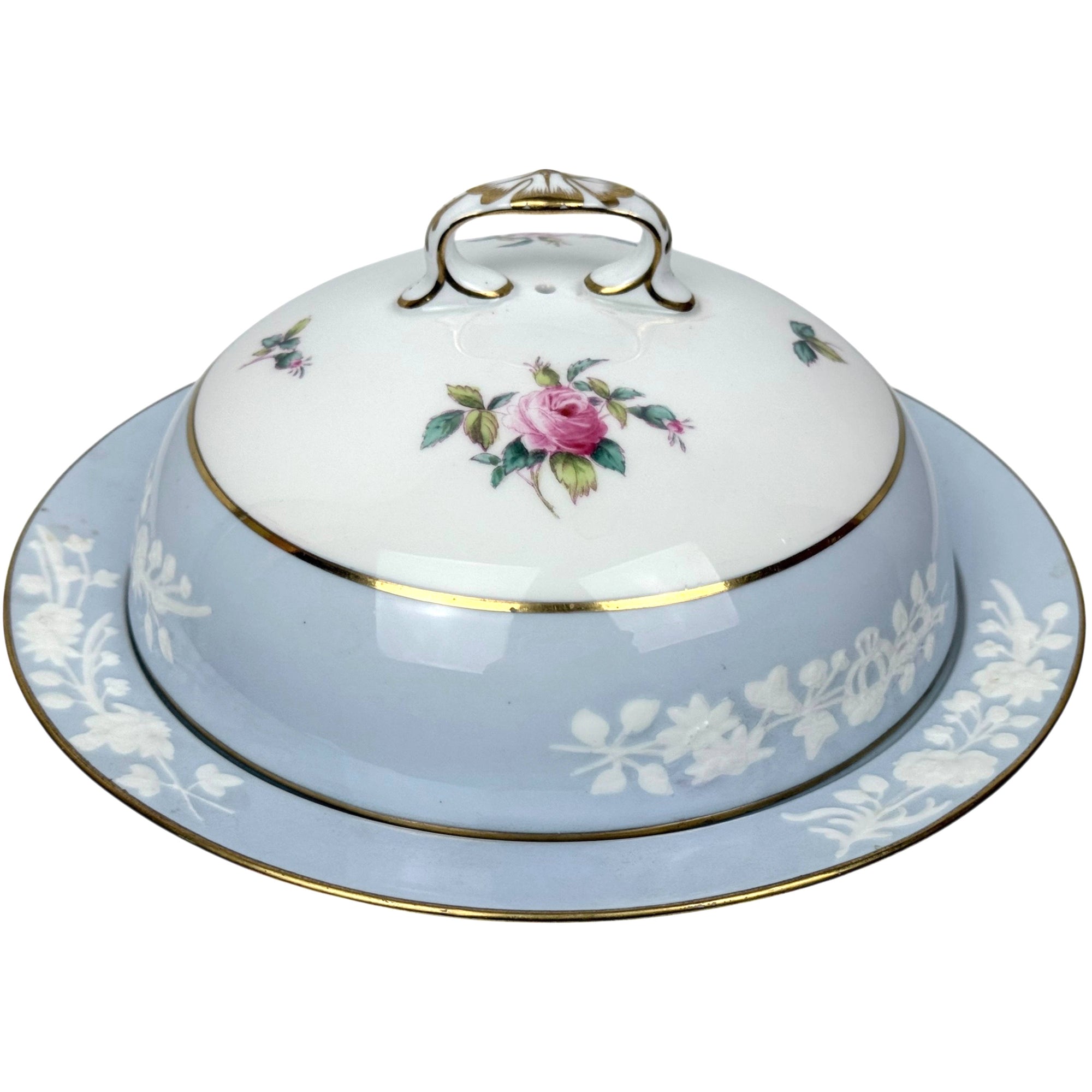 Vintage 1954 Spode Maritime Rose Lidded Muffin Dish Rare