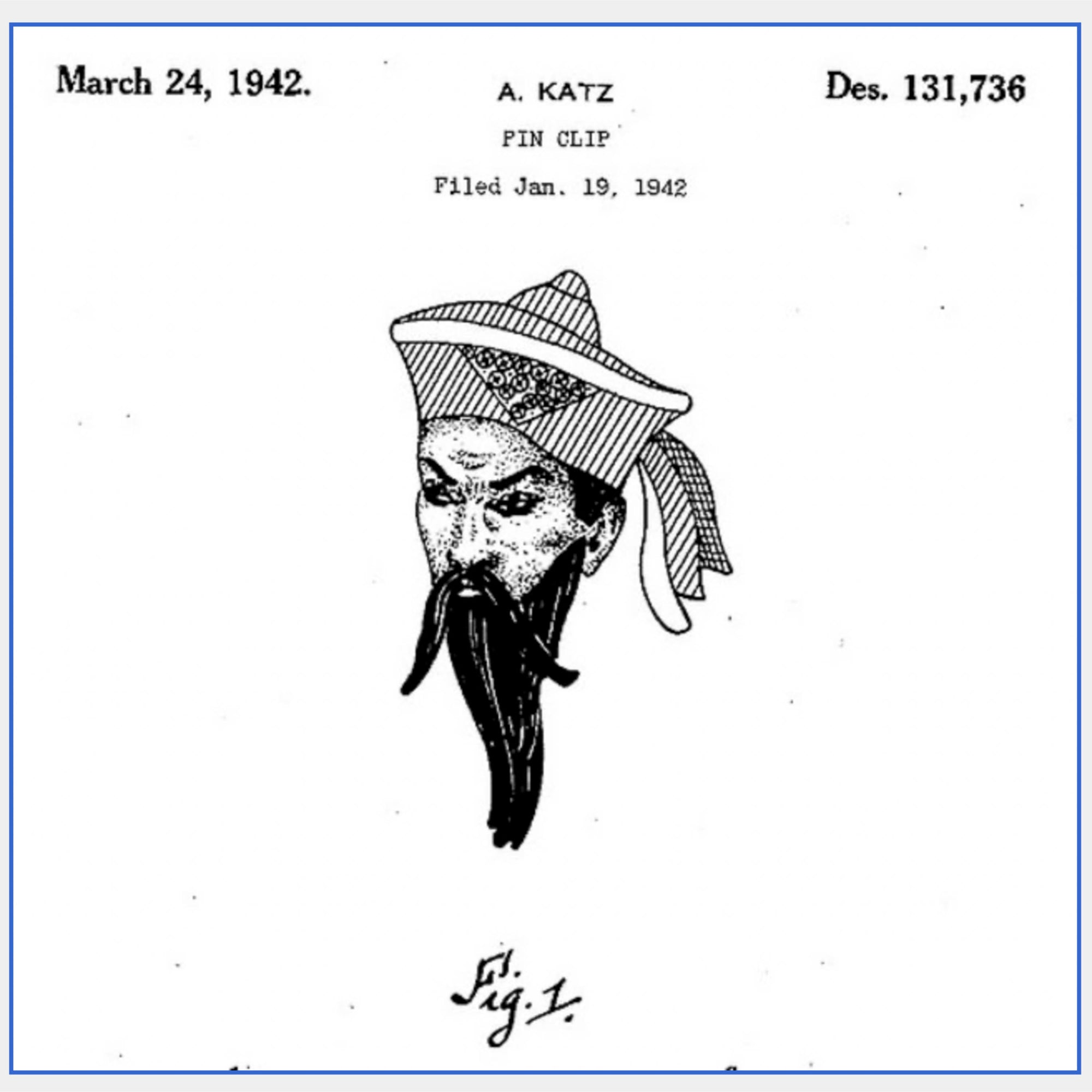 adolf katz design patent for fujiman pin clip