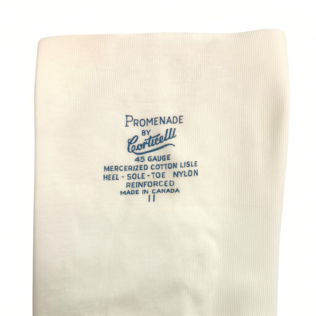Promenade by Corticelli 1940s stockings stamping