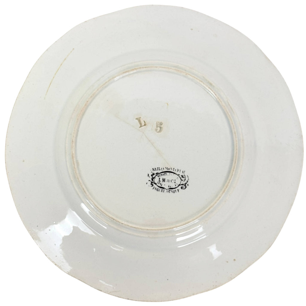 underside of creil & montereau plate