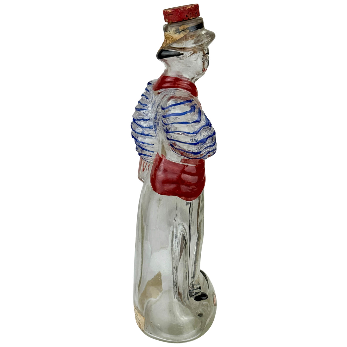 side view of Vintage Cuban Rumba Drummer Figural Liquor Bottle