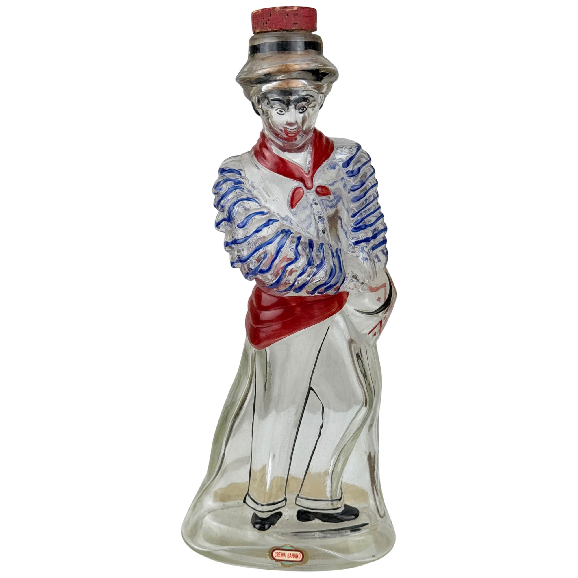 Vintage Cuban Crema Banano Figural Liquor Bottle Rumba Dancer Havana