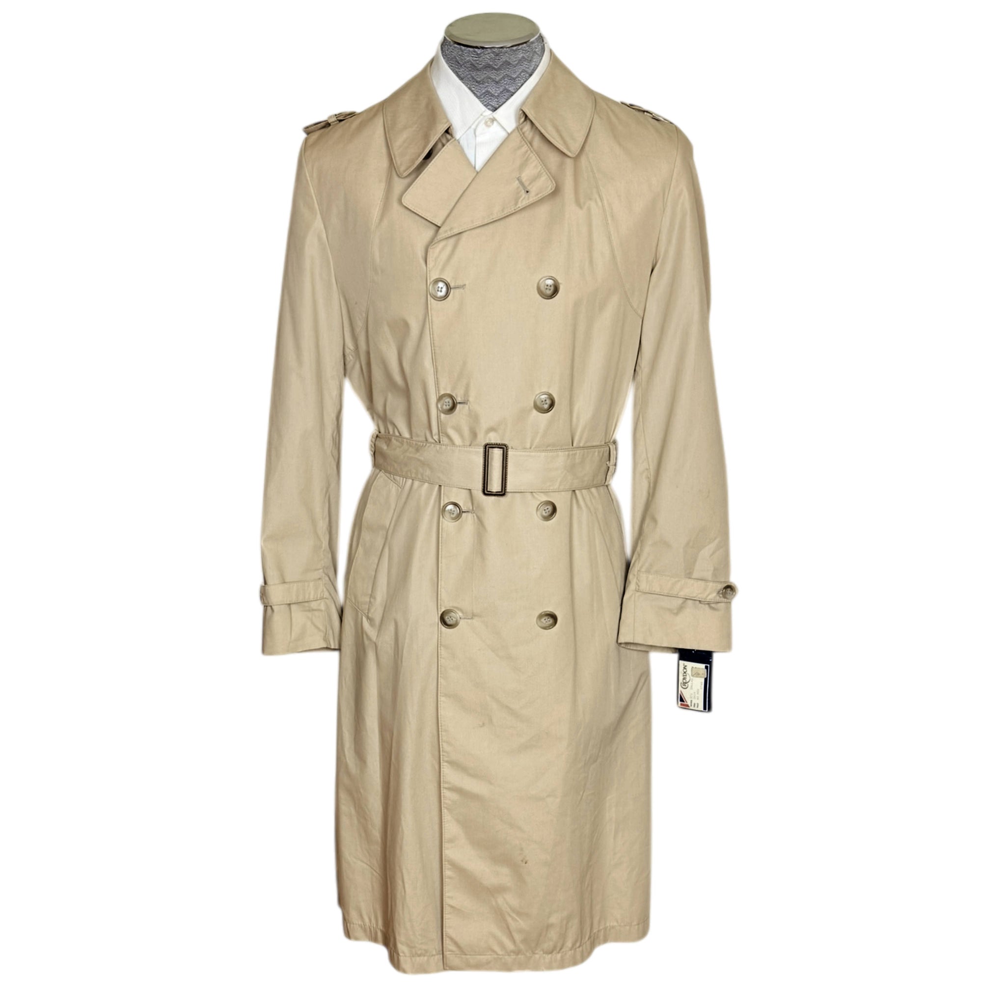 Unused Vintage 1970s Trench Coat Croydon 66 Raincoat Size 40