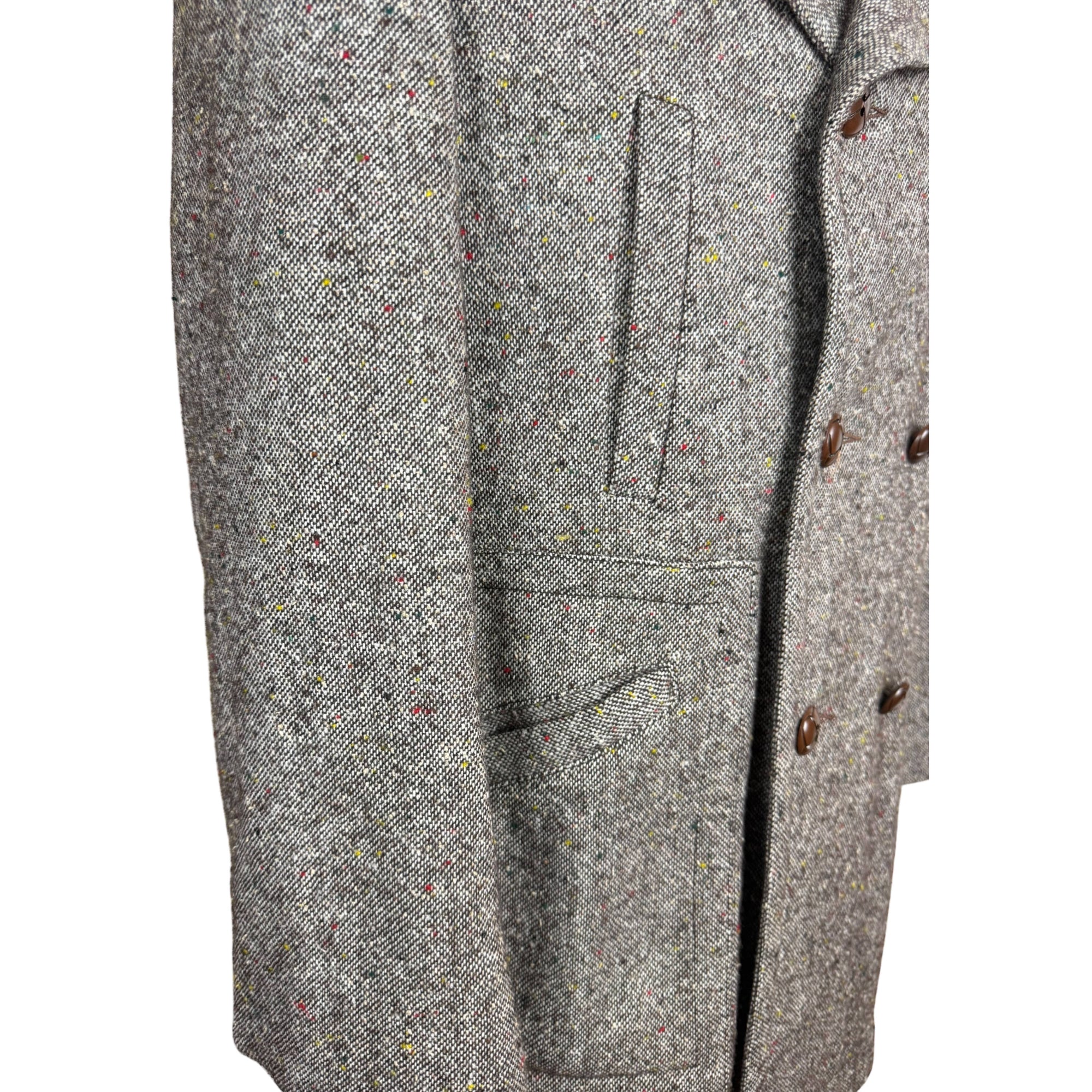 Vintage 1970s Donegal Tweed Short Coat Croydon Canada Size 42