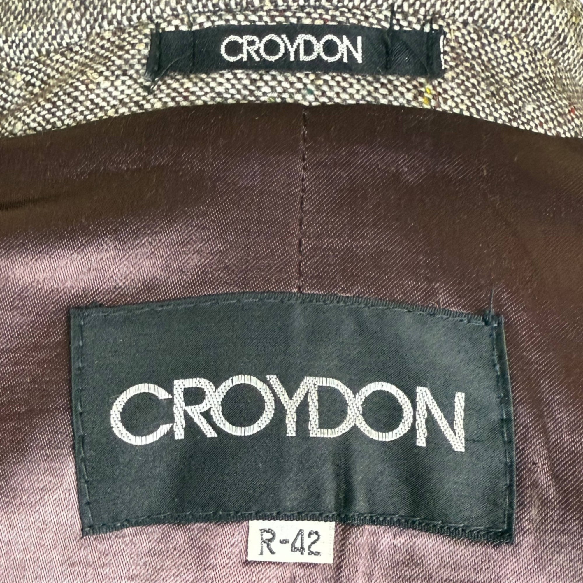 Vintage 1970s Donegal Tweed Short Coat Croydon Canada Size 42