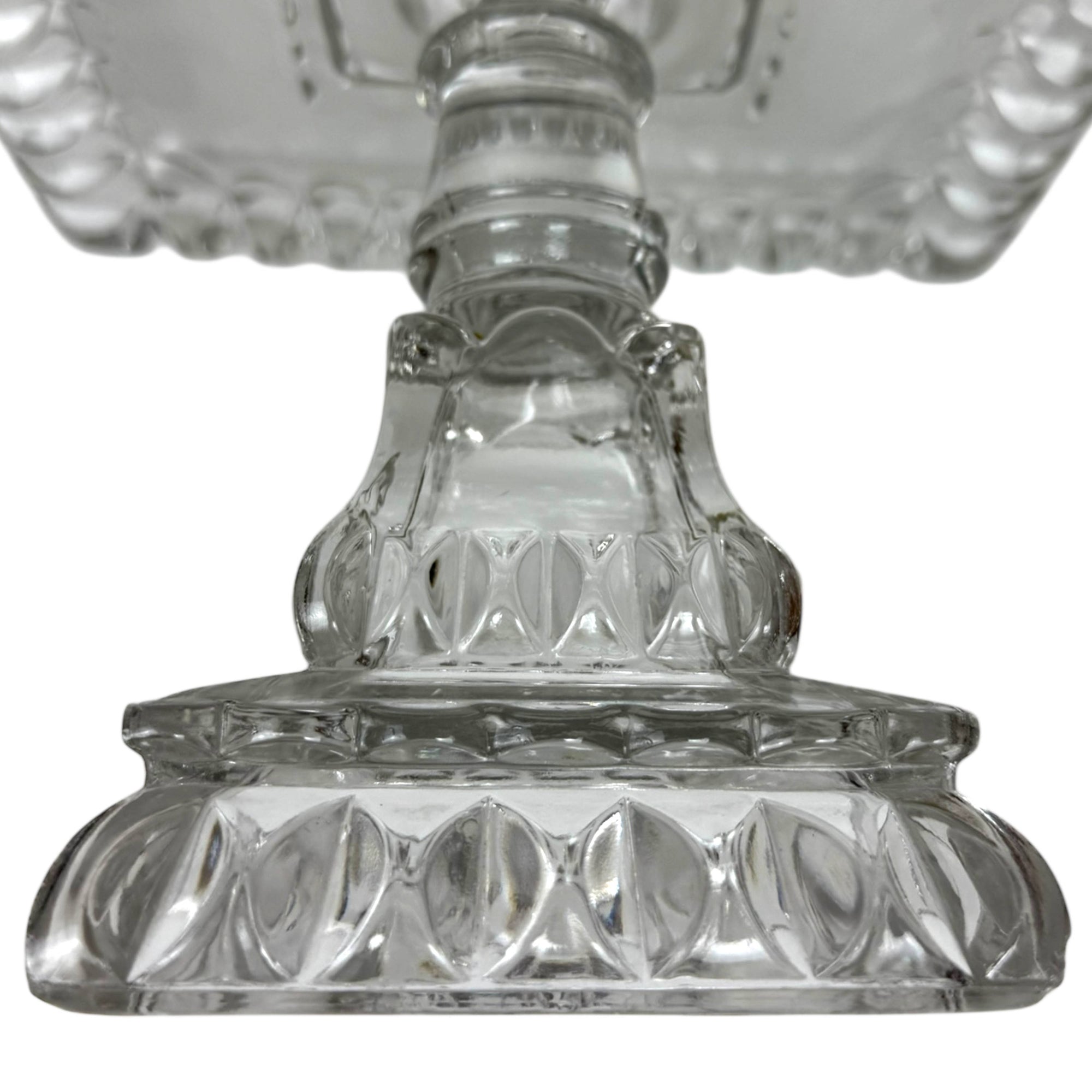 Antique Crystal Wedding Cake Stand Adams EAPG Salver c 1890