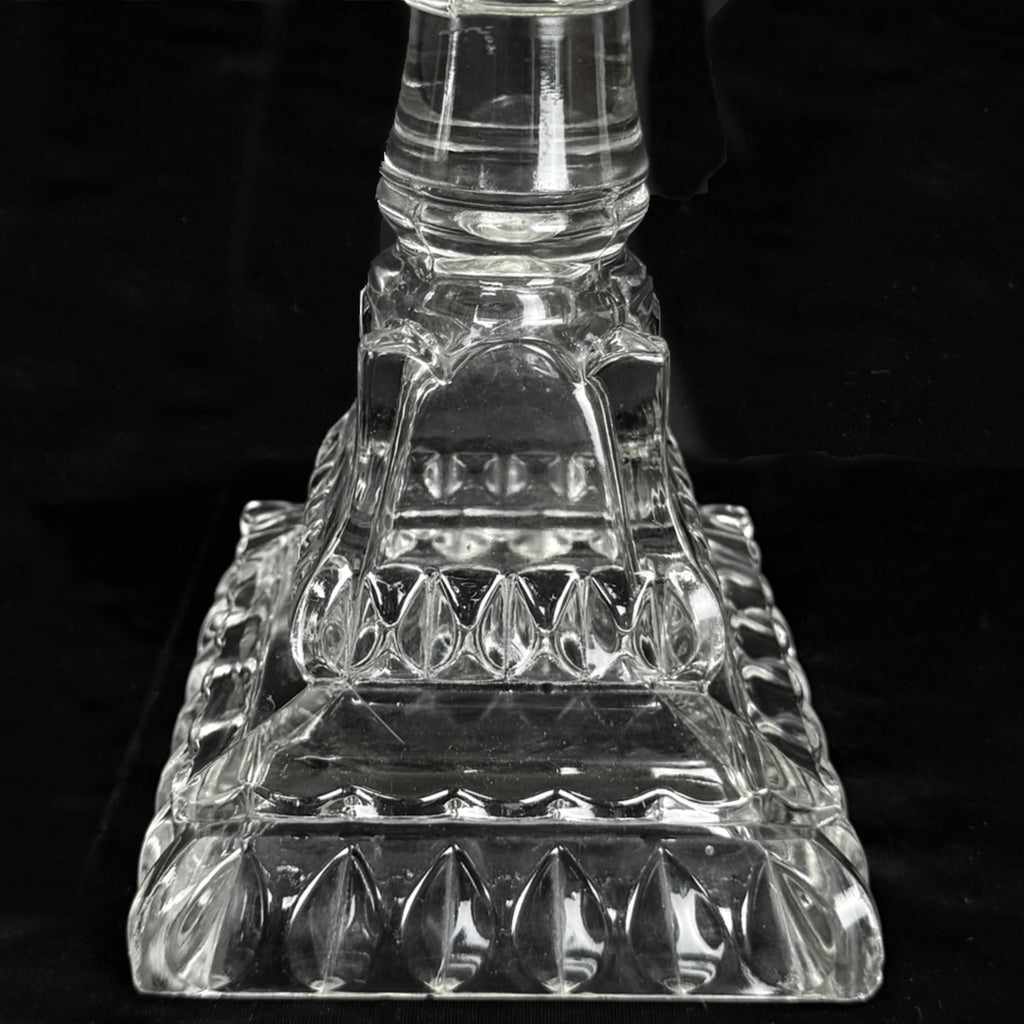 Antique Crystal Wedding Cake Stand Adams EAPG Salver c 1890