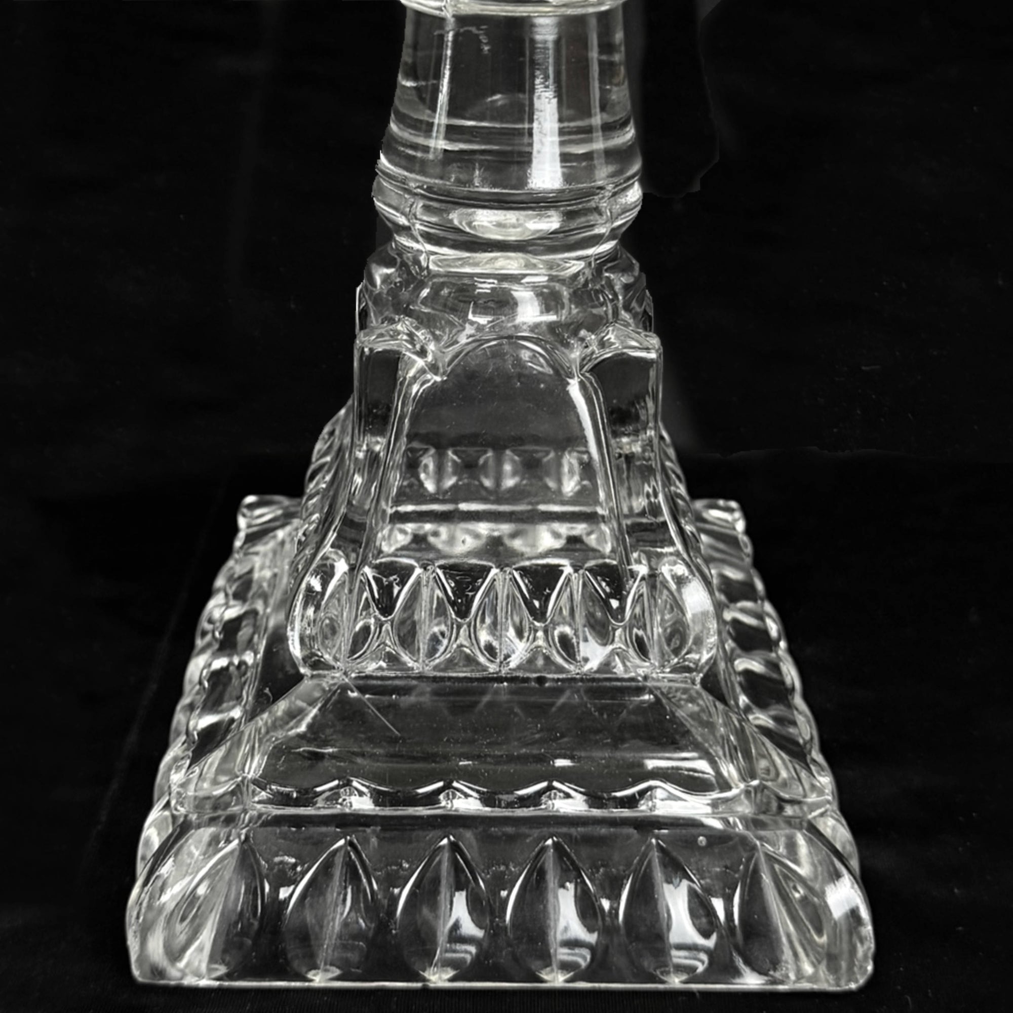 Antique Crystal Wedding Cake Stand Adams EAPG Salver c 1890