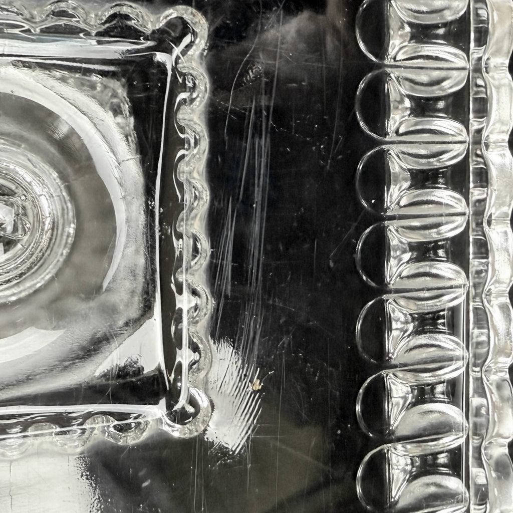 Antique Crystal Wedding Cake Stand Adams EAPG Salver c 1890