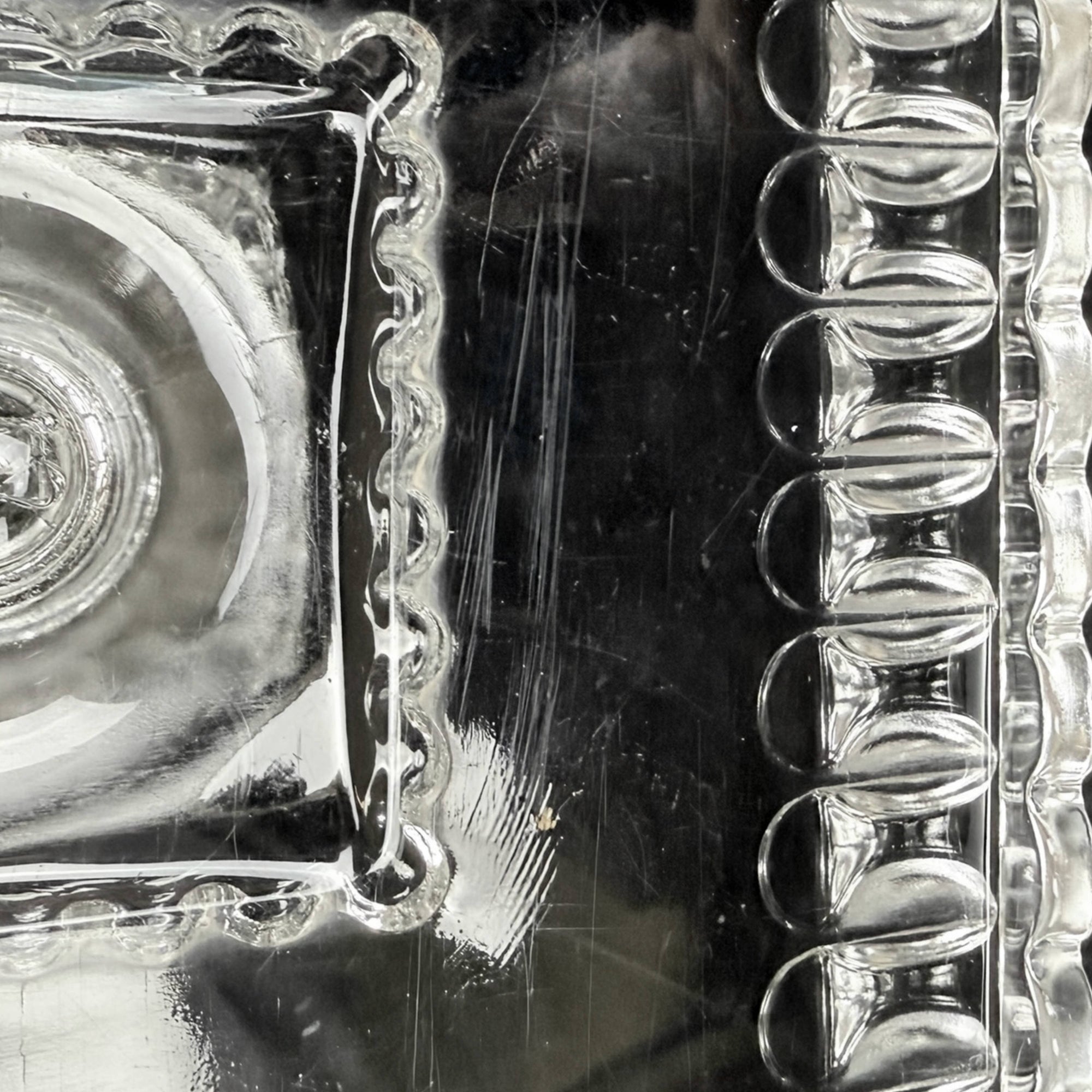 Antique Crystal Wedding Cake Stand Adams EAPG Salver c 1890