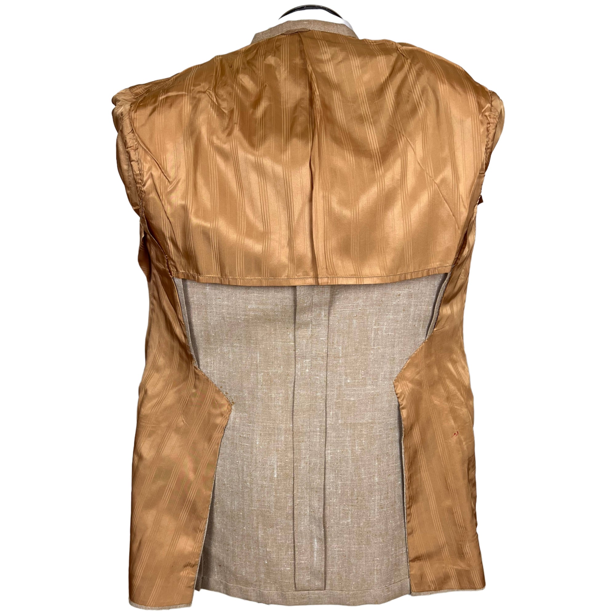 Vintage 1970s Mens Linen Jacket Cy Mann Toronto Size M Tall