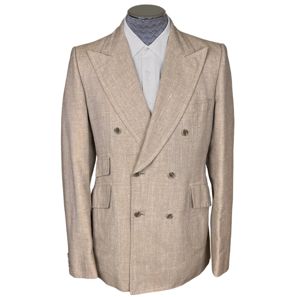 Vintage 1970s Mens Linen Jacket Cy Mann Toronto Size M Tall