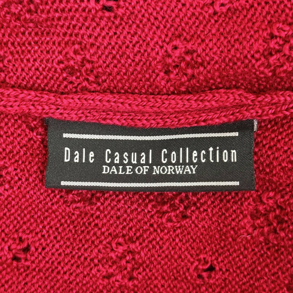 Vintage Dale of Norway Cardigan Red Wool Rosemaling Sz L