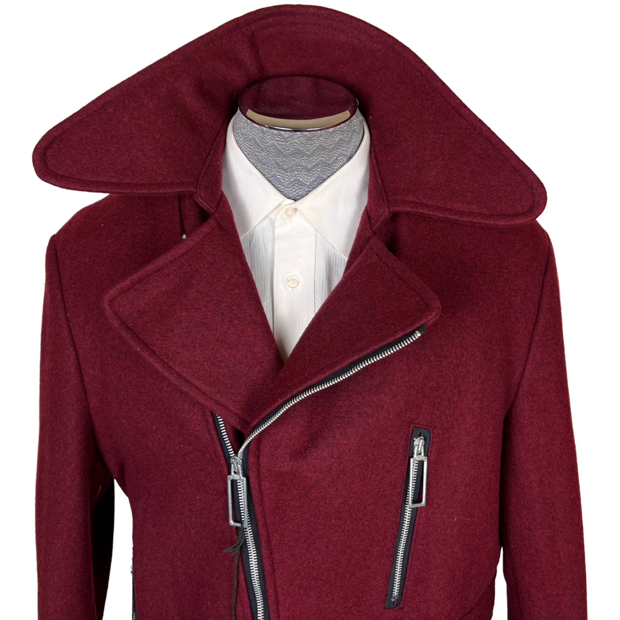 Vintage 1970s Jacket Maroon Wool Unused Deadstock Size 44