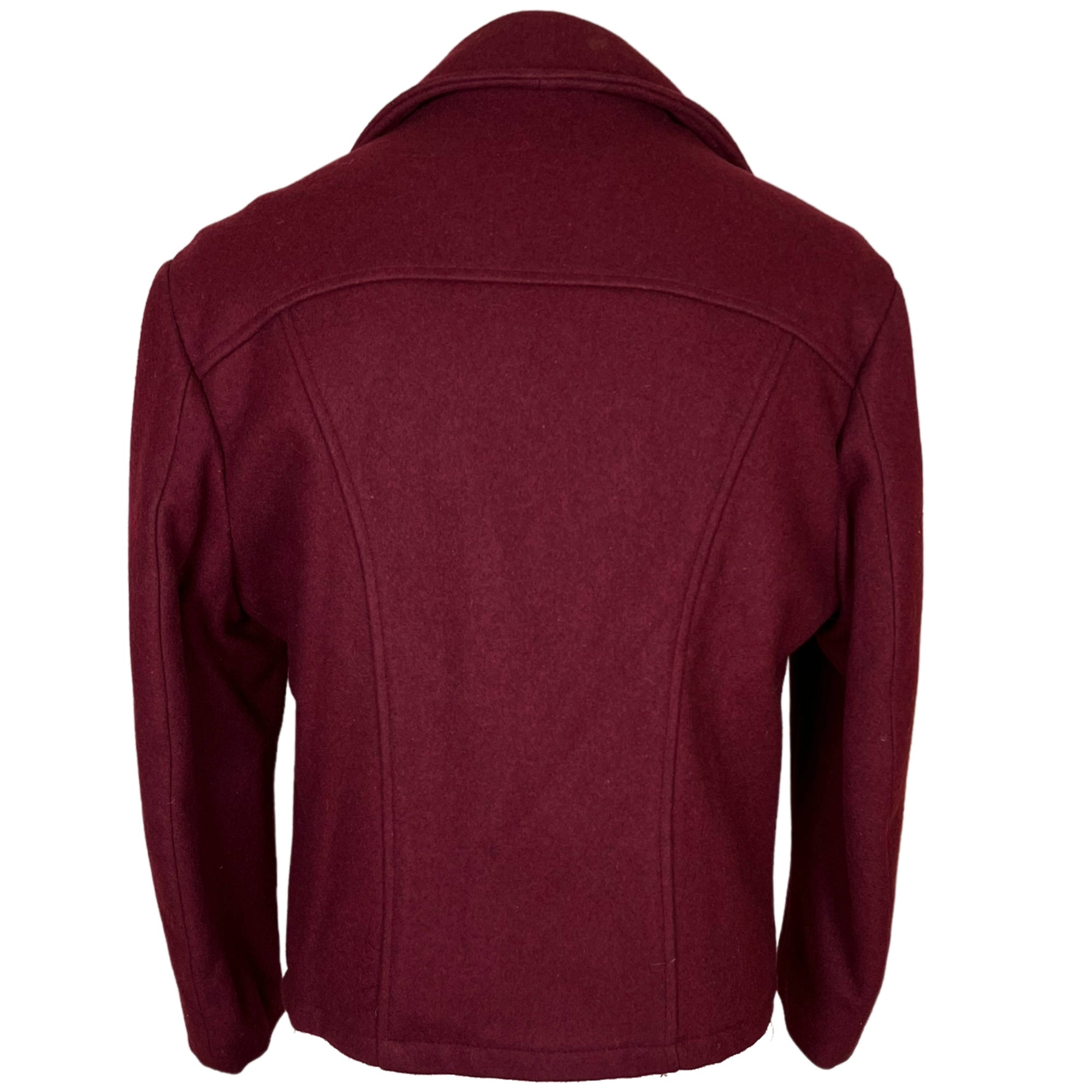 Vintage 1970s Jacket Maroon Wool Unused Deadstock Size 44