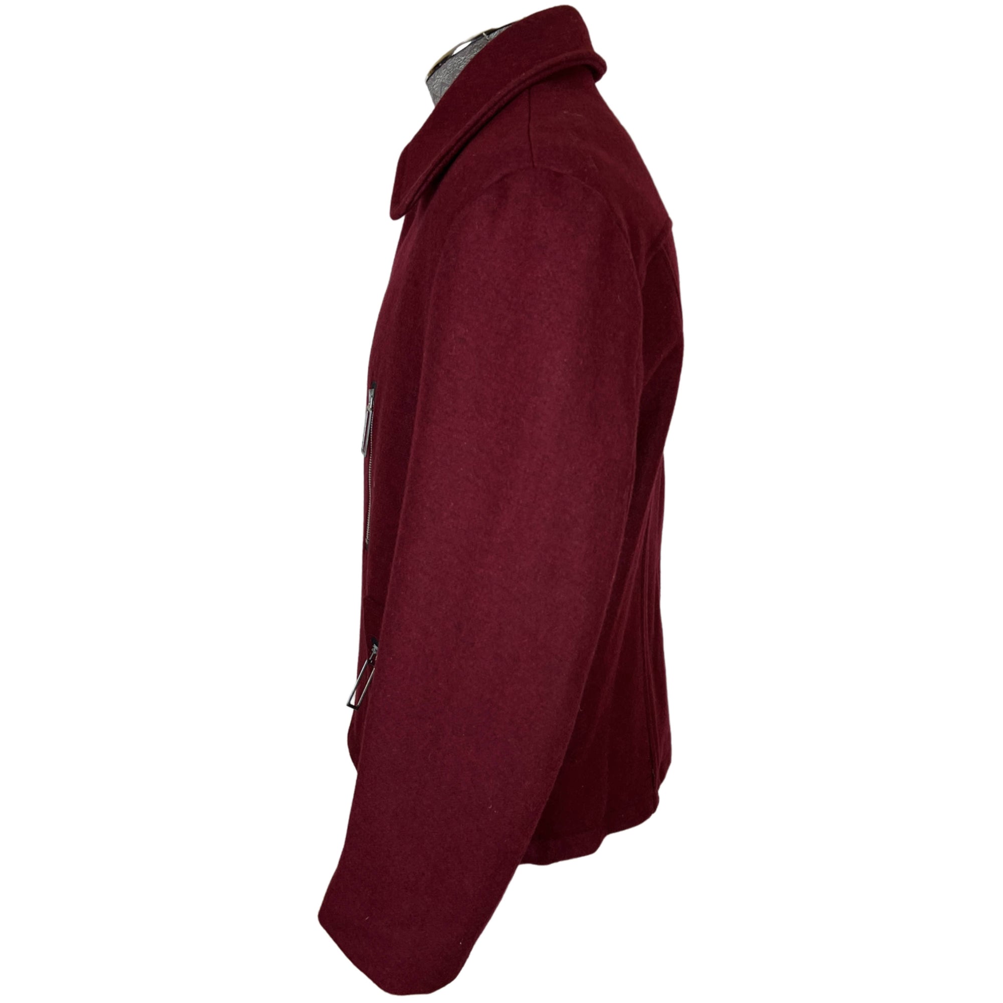 Vintage 1970s Jacket Maroon Wool Unused Deadstock Size 44