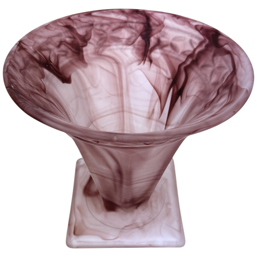 Marbled purple Davidson Cloud Glass vase with flared rim