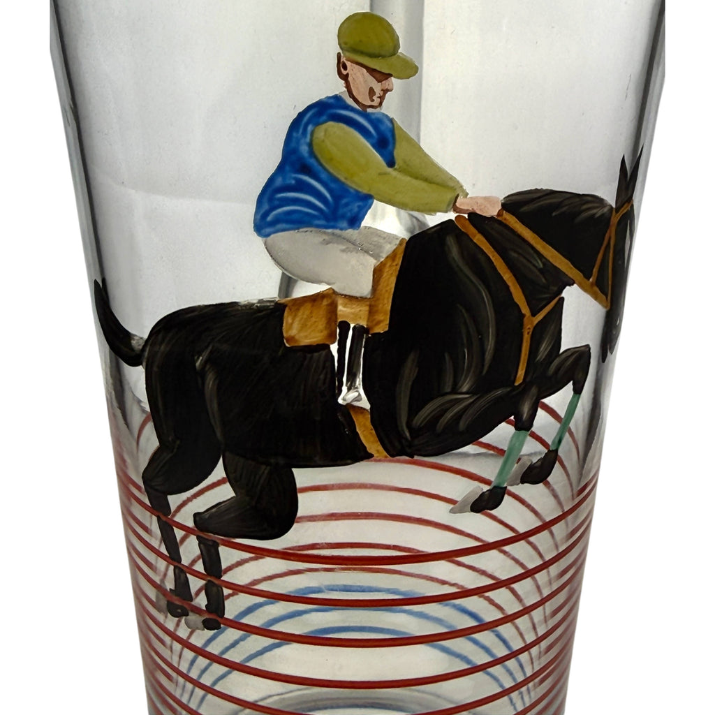 hand-painted jockey and racehors