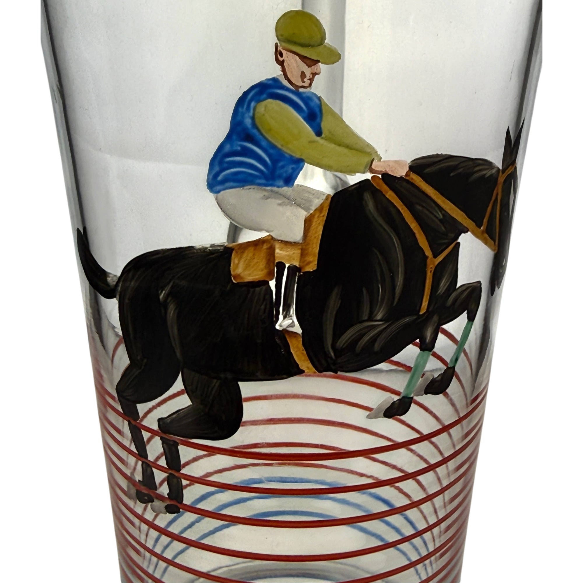 hand-painted jockey and racehors