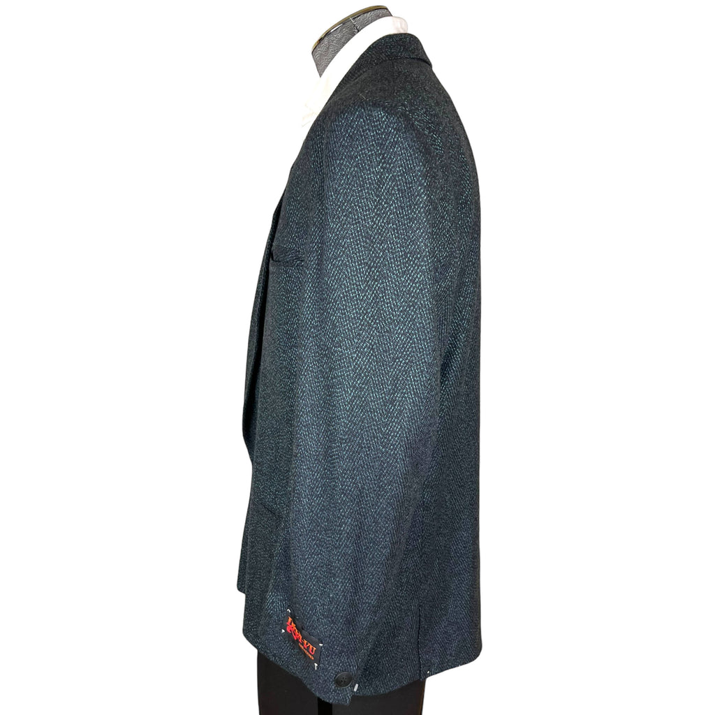 Vintage 1980s New Wave Sport Coat Blue Jacket Blue NWT Sz 46