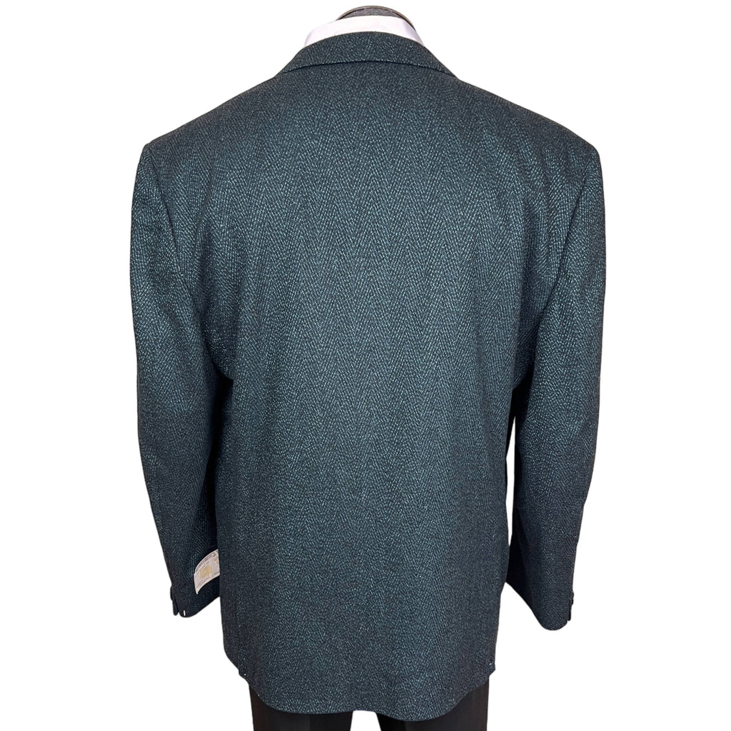 Vintage 1980s New Wave Sport Coat Blue Jacket Blue NWT Sz 46