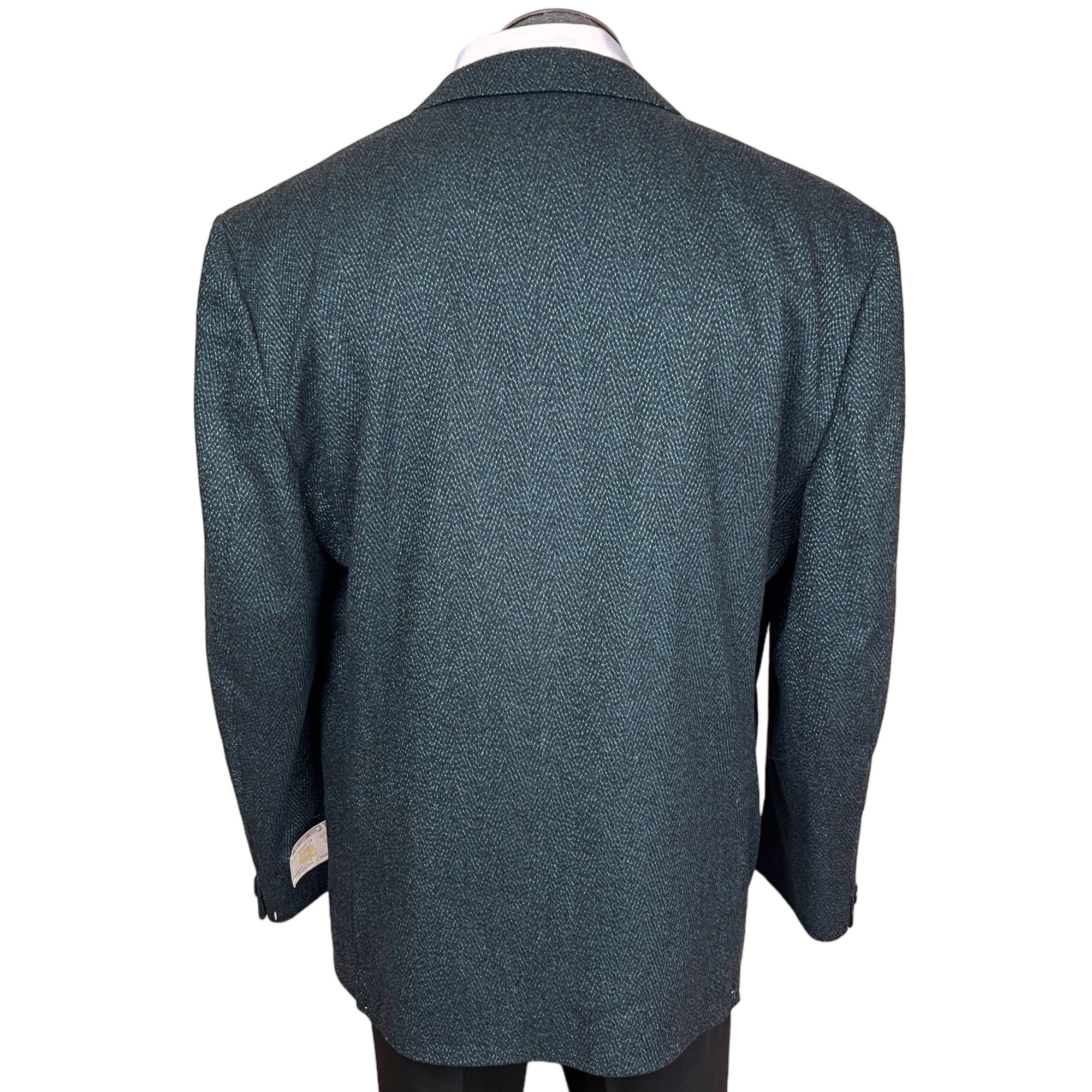 Vintage 1980s New Wave Sport Coat Blue Jacket Blue NWT Sz 46