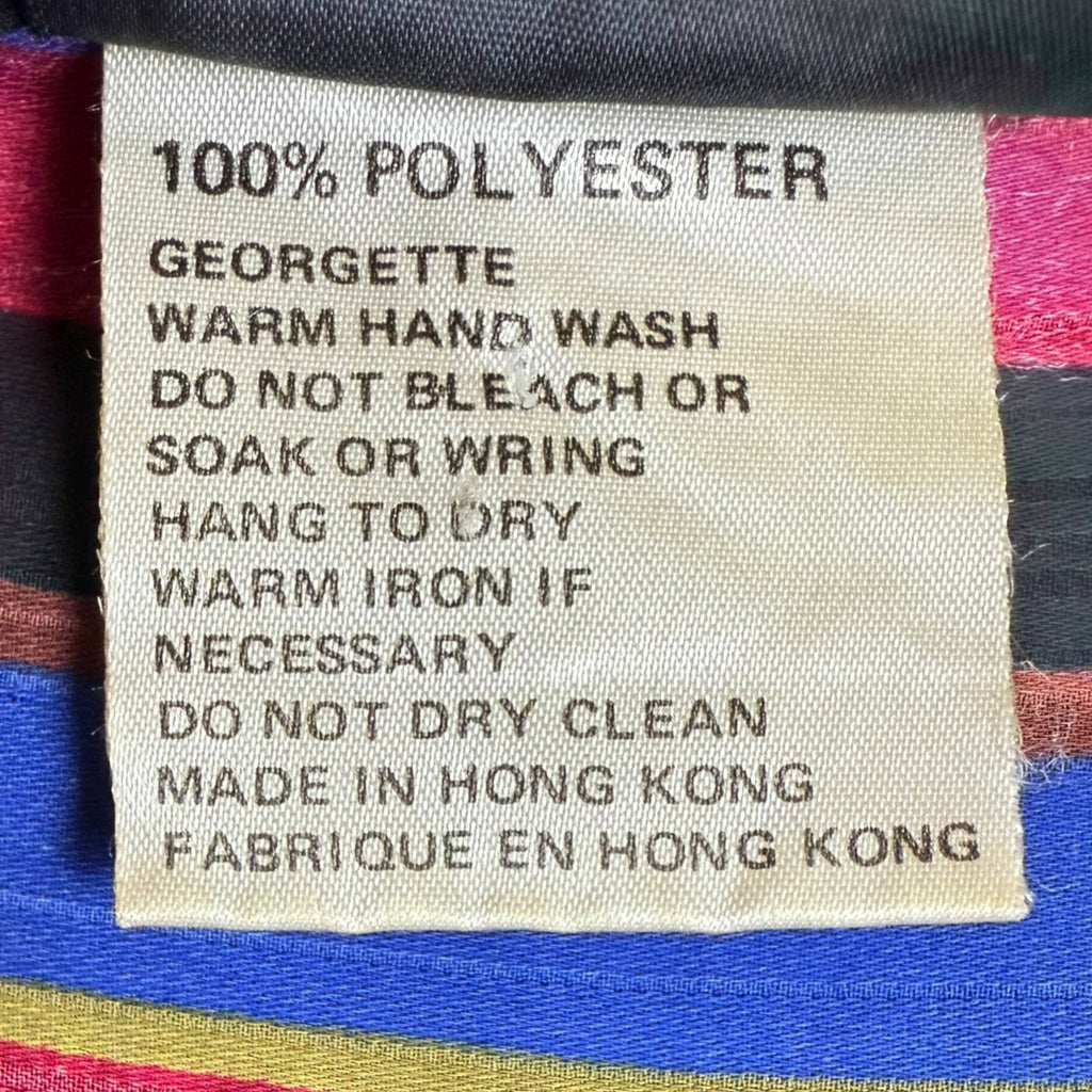 Vintage 1980s Diane Freis Dress Printed Poly Georgette