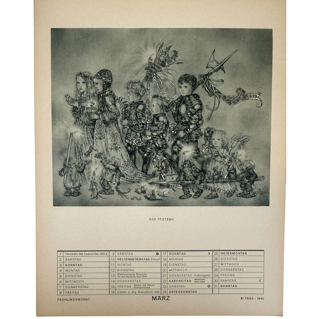 march 1940 illustration die goldene kugel calendar sulatmith wulfing