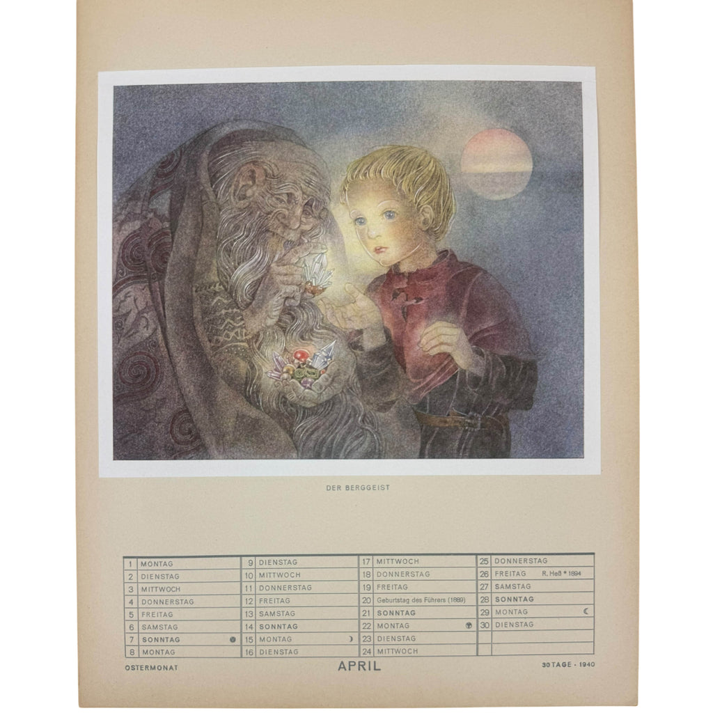 april 1940 illustration die goldene kugel calendar sulatmith wulfing