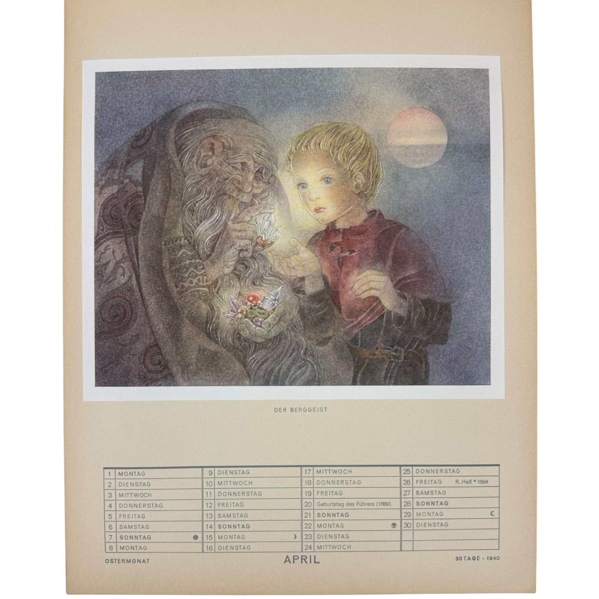 april 1940 illustration die goldene kugel calendar sulatmith wulfing