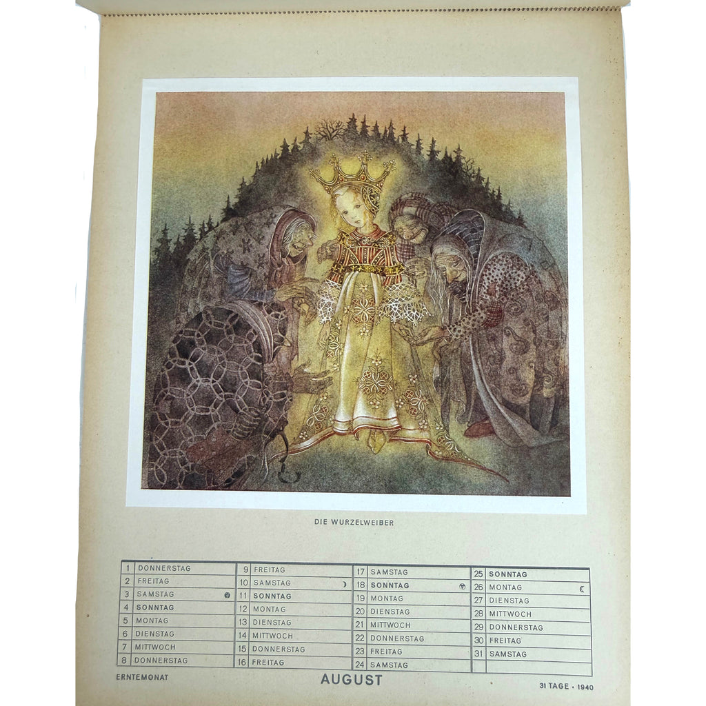 august 1940 illustration die goldene kugel calendar sulatmith wulfing
