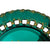 EAPG Dithridge Green Glass Ribbon Plate – Antique c 1900