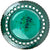 EAPG Dithridge Green Glass Ribbon Plate – Antique c 1900