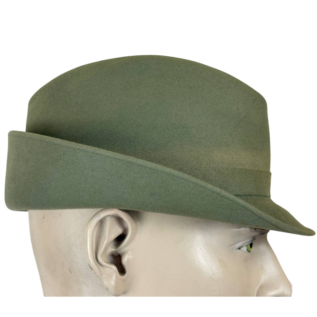 Vintage Dobbs fur felt hat side view