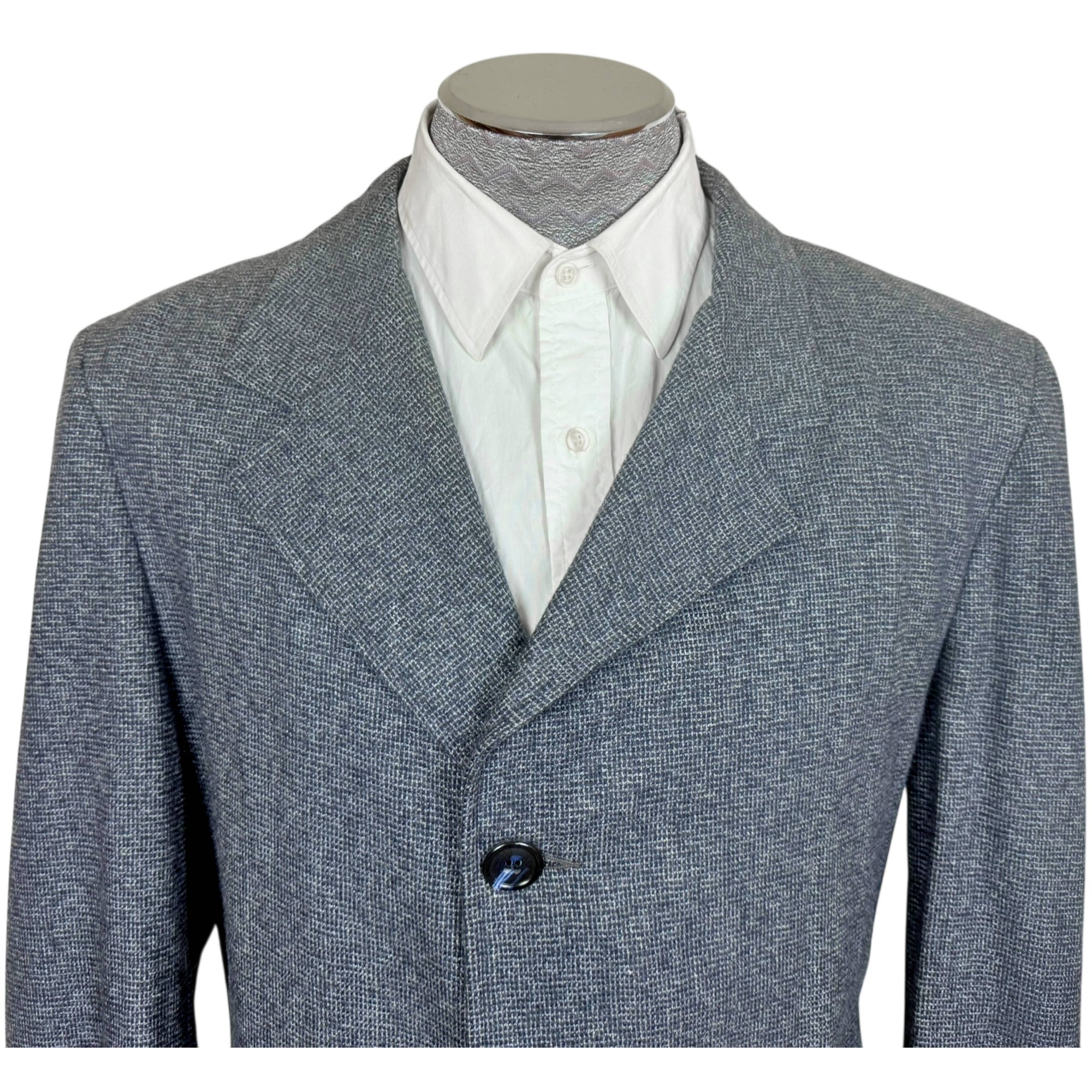 Vintage 1970s Men’s Overcoat Wool Poly Blend Size 42