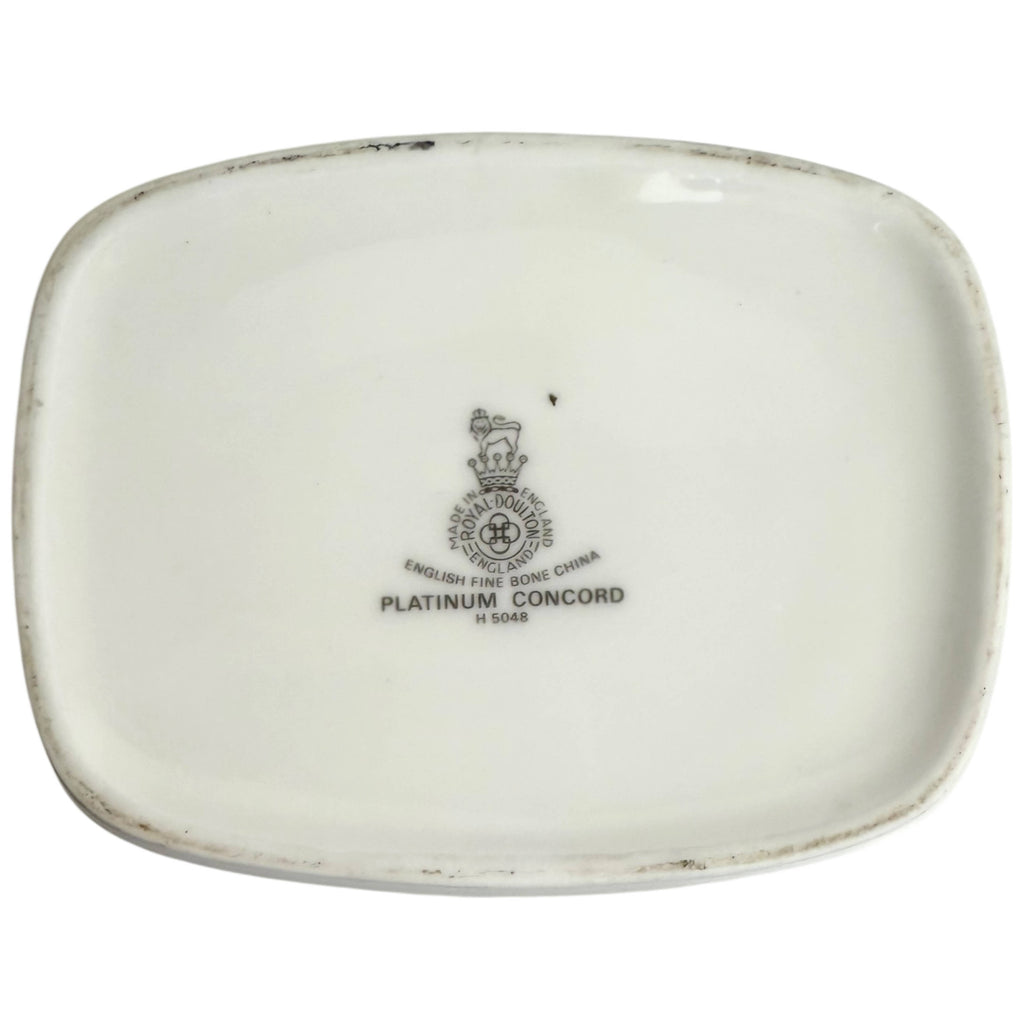 Royal Doulton Bone China Platinum Concord Creamer Sugar Bowl